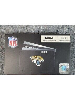 RIDGE Wallet Jacksonville Jaguars NFL Slim RFID Card Holder Wallet NEW Sealed